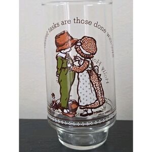 Holly Hobbie Happy Talk Ltd Edition Coca Cola Glass 1970's‎ Vintage VGC